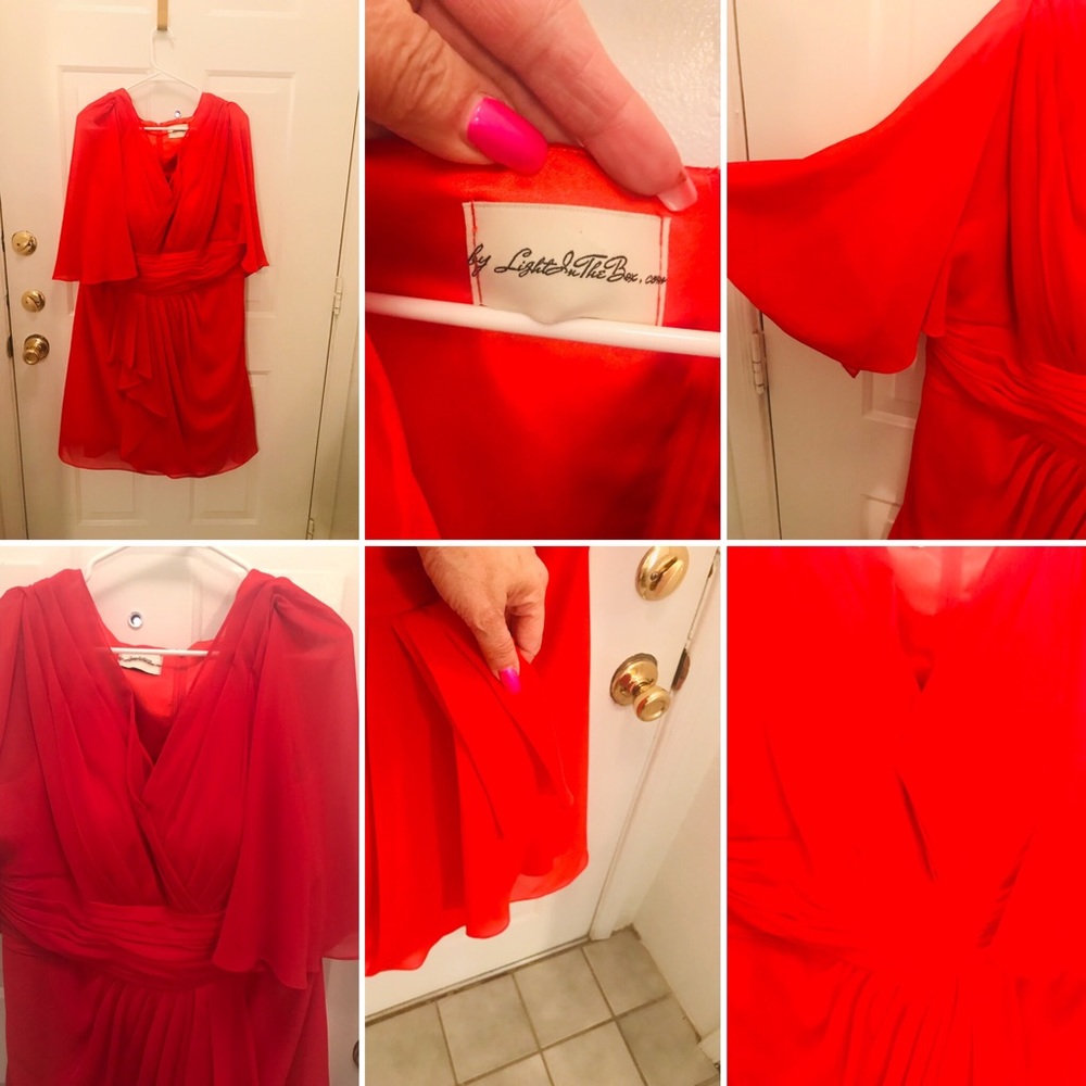 Plus size Red cocktail dress